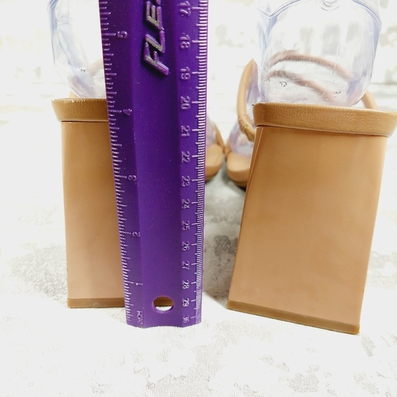 New Abound Austry Tan Mocha Tubular Strappy Heeled Sandal i441 - Picture 8 of 12